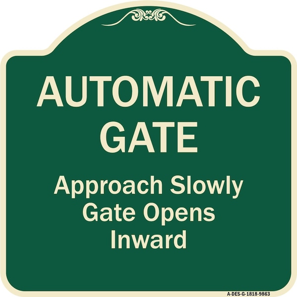 Designer Series-Automatic Gate Approach Slowly Gate Opens Inward, 18" x 18", G-1818-9863
